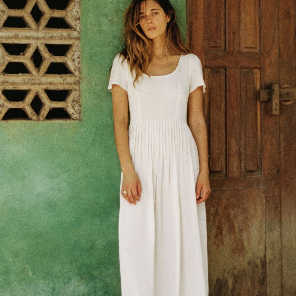 Christy Dawn Scarlet Dress in Eggshell, petite medium